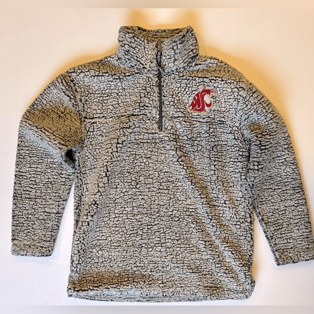 WSU Women’s Medium Sherpa Quarter Zip Pullover Jacket